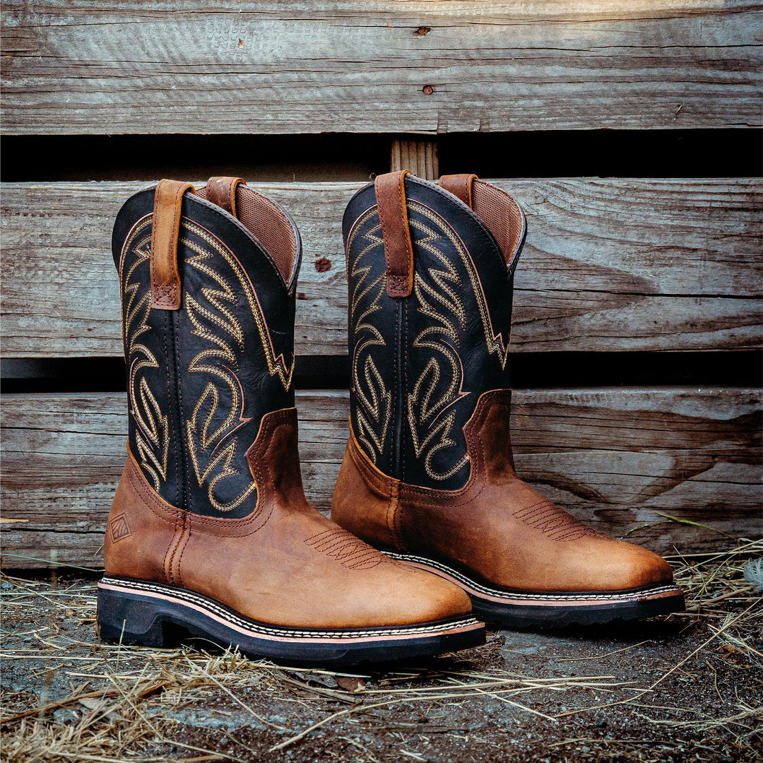 RANCHER GRIT 12" SQUARE TOE WELLINGTON - RANCHER GRIT 12" SQUARE TOE WELLINGTON - undefined - Bonanza Boots