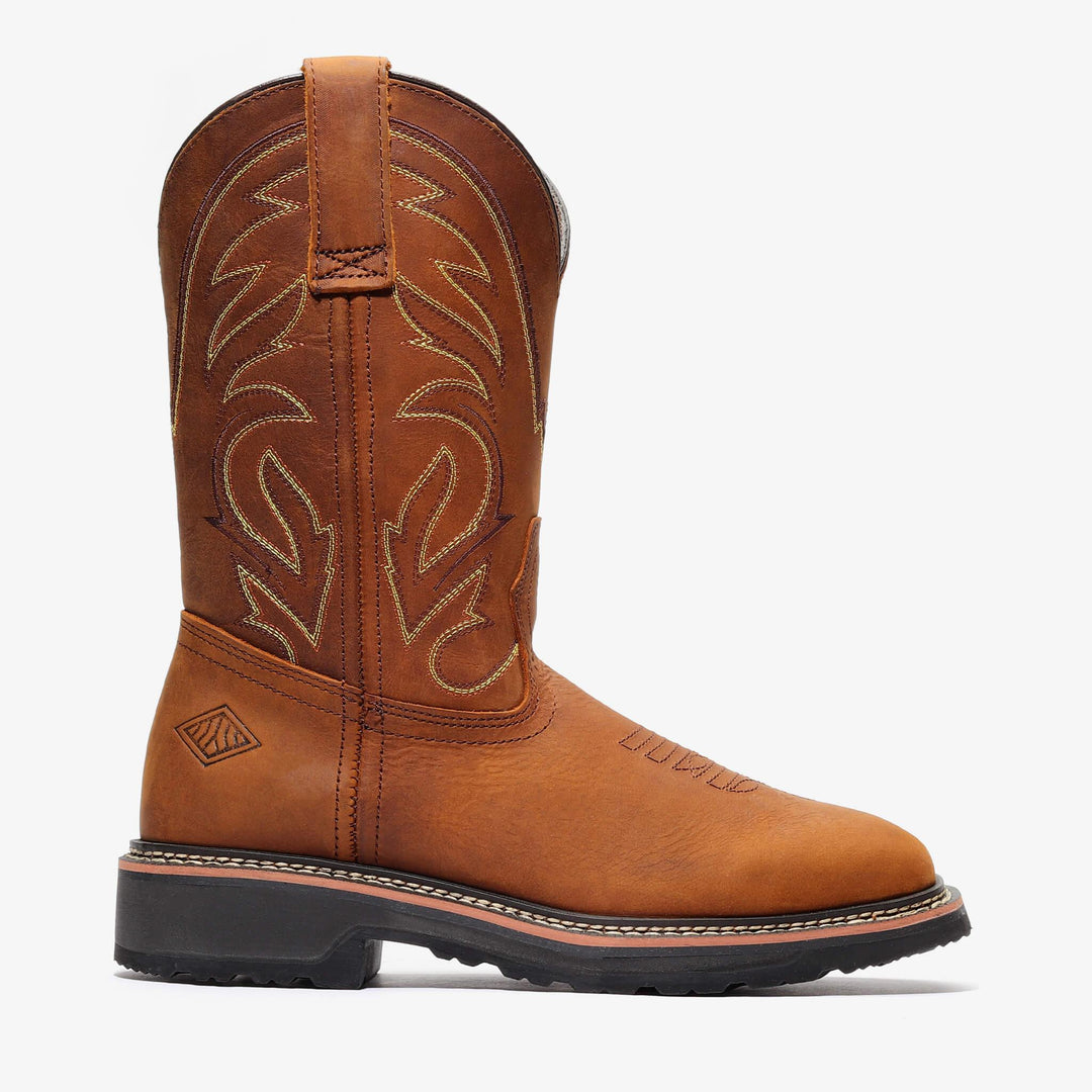 RANCHER GRIT 12" SQUARE TOE WELLINGTON - RANCHER GRIT 12" SQUARE TOE WELLINGTON - 6 / Crazy Brown - Bonanza Boots