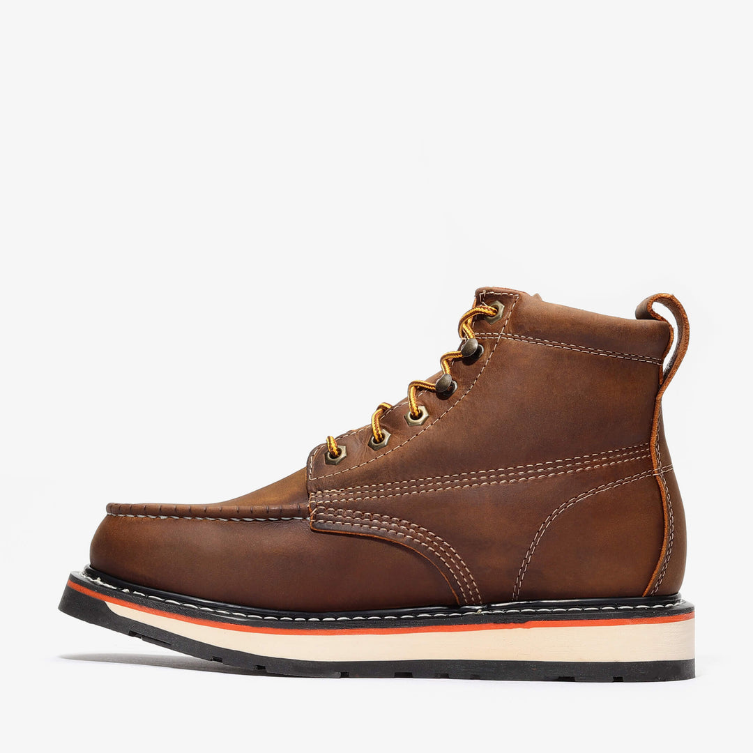 FRONTIER DUAL 6" MOC TOE CRAZY BROWN