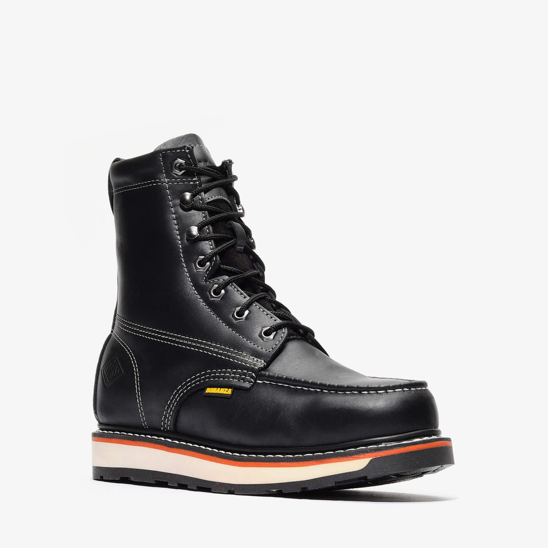 FRONTIER DUAL 8" MOC TOE - FRONTIER DUAL 8" MOC TOE - 6 / Black - Bonanza Boots