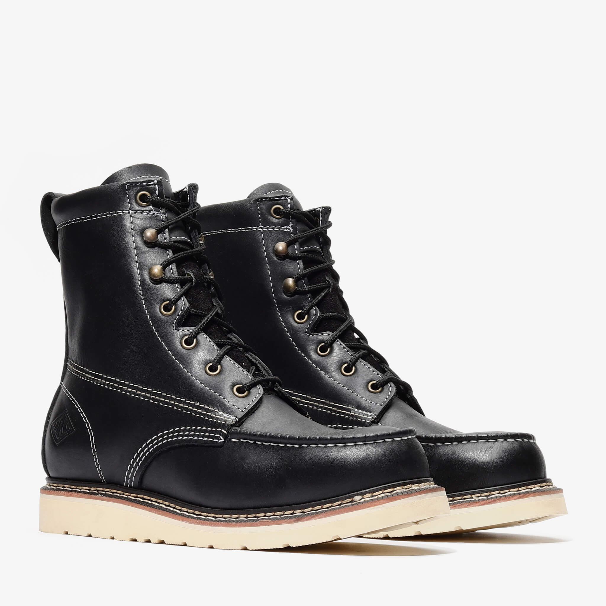 FRONTIER CLASSIC 8" MOC TOE - FRONTIER CLASSIC 8" MOC TOE - 6 / Black - Bonanza Boots