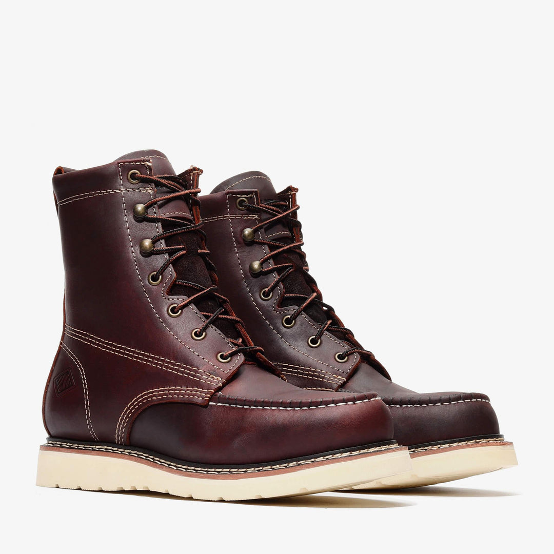 FRONTIER CLASSIC 8" MOC TOE - FRONTIER CLASSIC 8" MOC TOE - 6 / Burgundy - Bonanza Boots